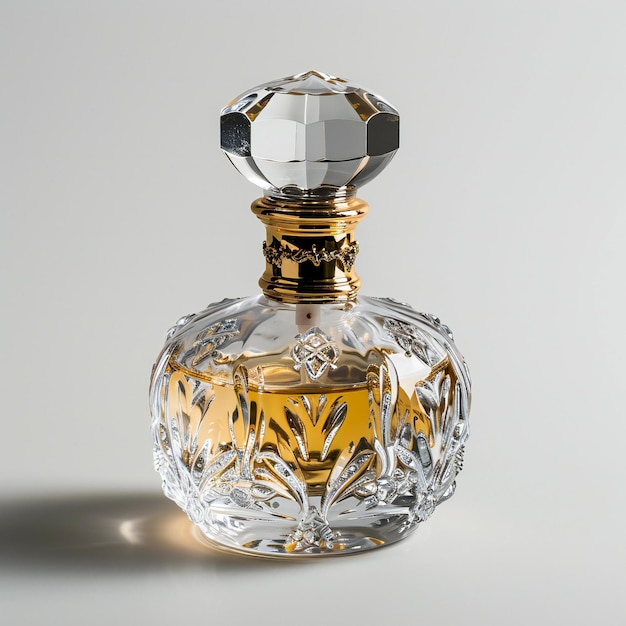 Perfume bottle on a white background