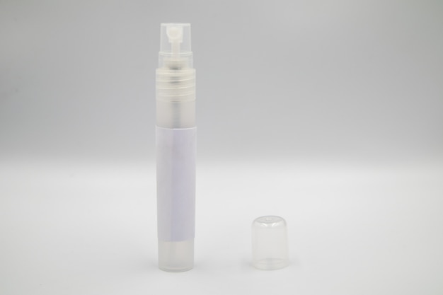 Photo perfume bottle with a white area