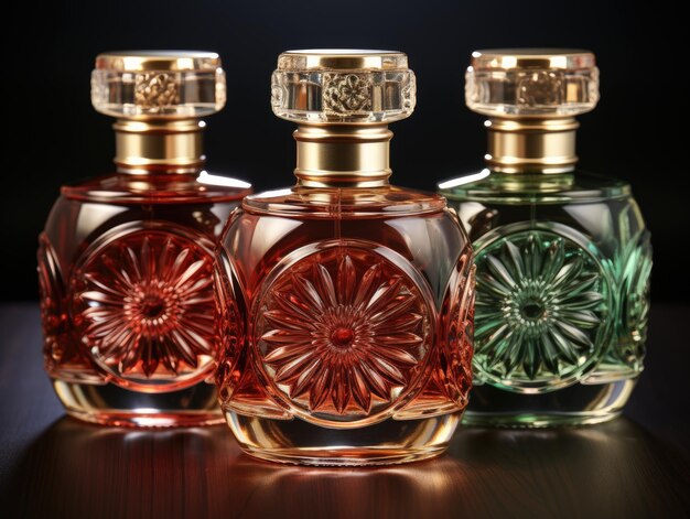 Perfume bottles HD 8K wallpaper Stock Photographic Image