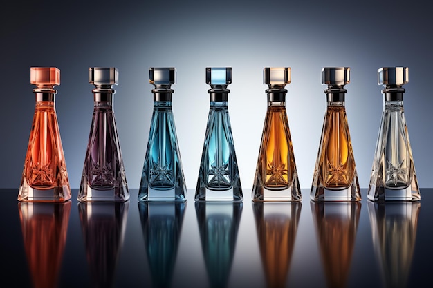 perfume bottles mockup for perfume product on the dark tone background