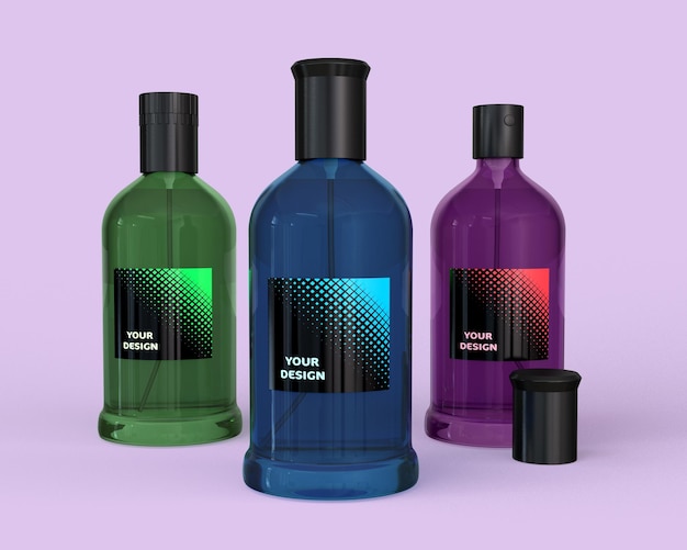 Perfume Bottles Set 3d Model