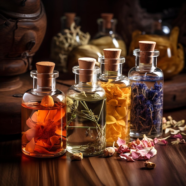 Perfume Ingredients Showcase a selection of raw materials used in perfumery