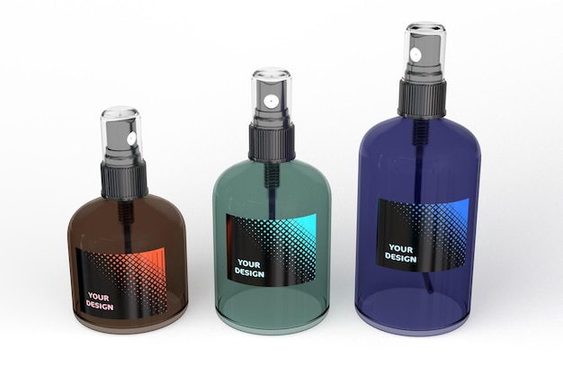 Photo perfume spray bottles 3d model