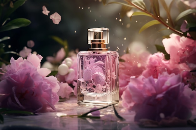 Perfume with flowers a fragrant and elegant combination