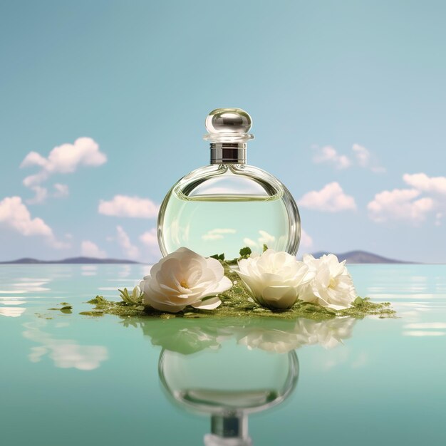 Premium AI Image perfume with jasmine flowers
