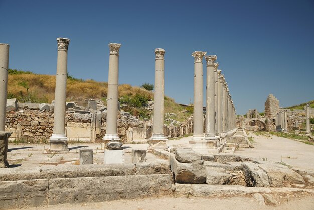 Perge oude stad in Antalya Turkiye