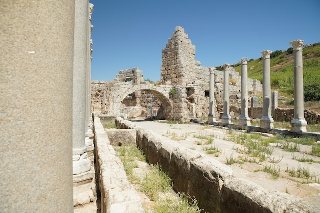 Perge oude stad in Antalya Turkiye