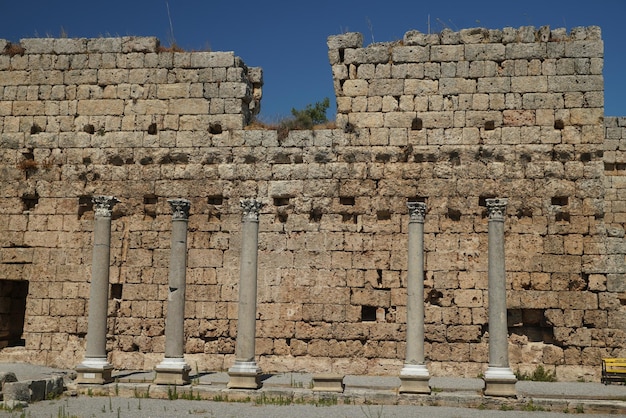 Perge oude stad in Antalya Turkiye