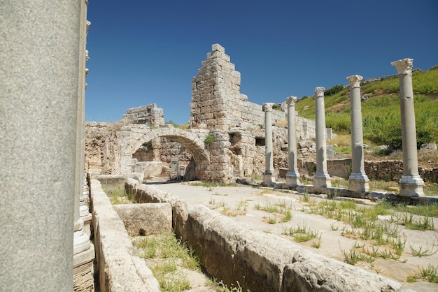 Perge oude stad in Antalya Turkiye