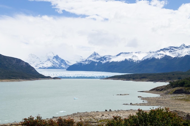 Вид на ледник Перито Морено Пейзаж Патагонии Аргентина Достопримечательность Патагонии