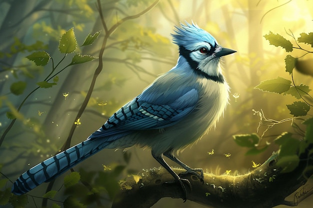 Periwinkle Plumes Blue Jay Beauty Revealed