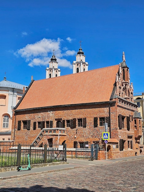 Perkunas House the oldest building in Kaunas Lithuania