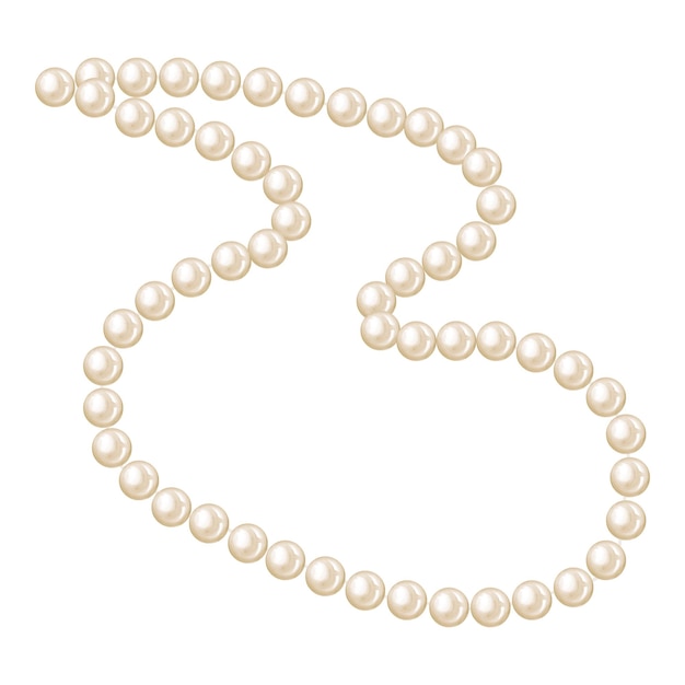 Perlen kralen string roze kleur Dames sieraden rozenkrans of armband Hand getekend waterverf illustratie geïsoleerd Mooie elegante ketting voor mode look Clipart voor sticker postkaart website toevoegen