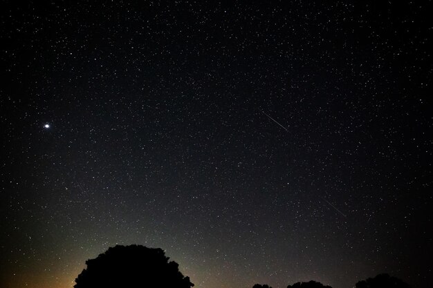 Perseïden prachtige nachtelijke sterrenhemel