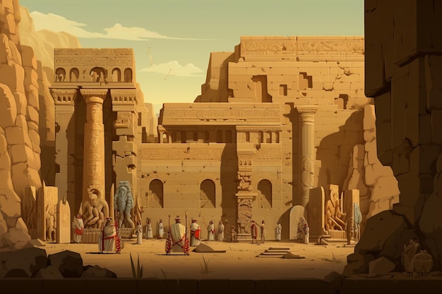 Persepolis Pracht Koning Darius' Hof Temidden van Perzische Grootsheid