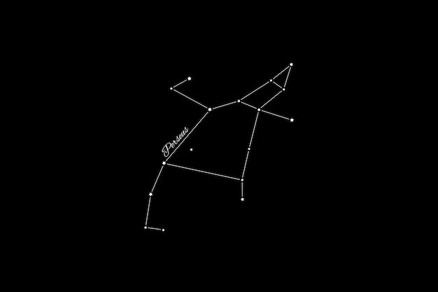 Photo perseus constellation, cluster of stars, hero constellation