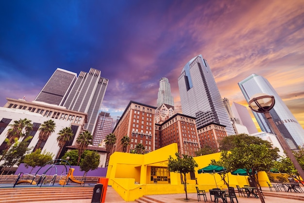 Pershing square in downtown Los Angeles California