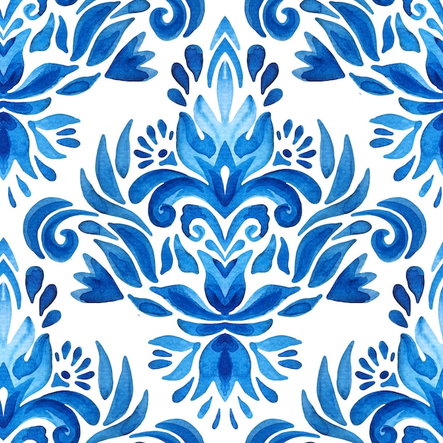 Persian abstract filigree background Elegant decorative portuguese azulejo tile