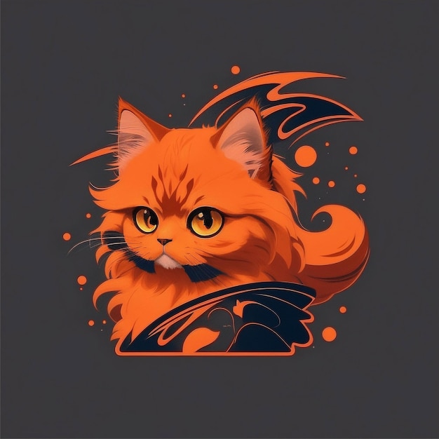 Persian cat image design illustration