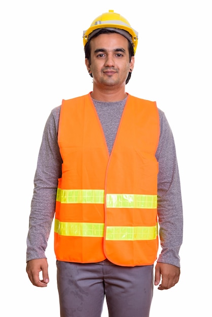 Persian man construction worker standing