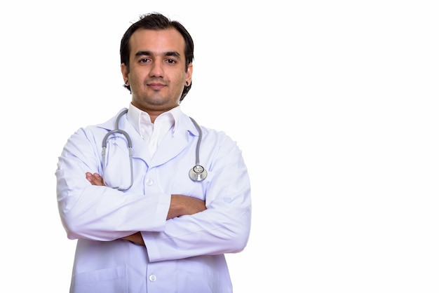 Persian man doctor with arms crossed