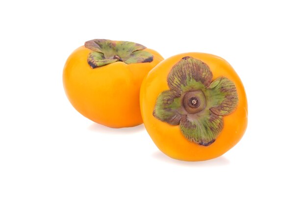 Persimmon geïsoleerd op wit oppervlak