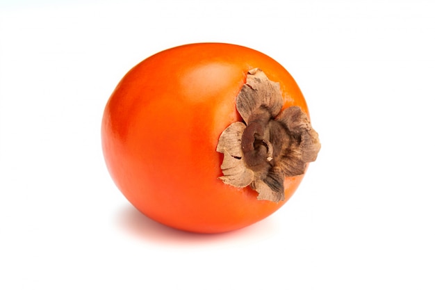 Persimmon on white isolated