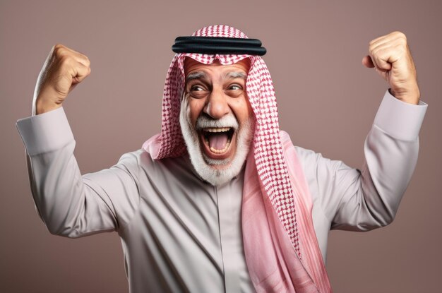 person celebrating a victory or success concept