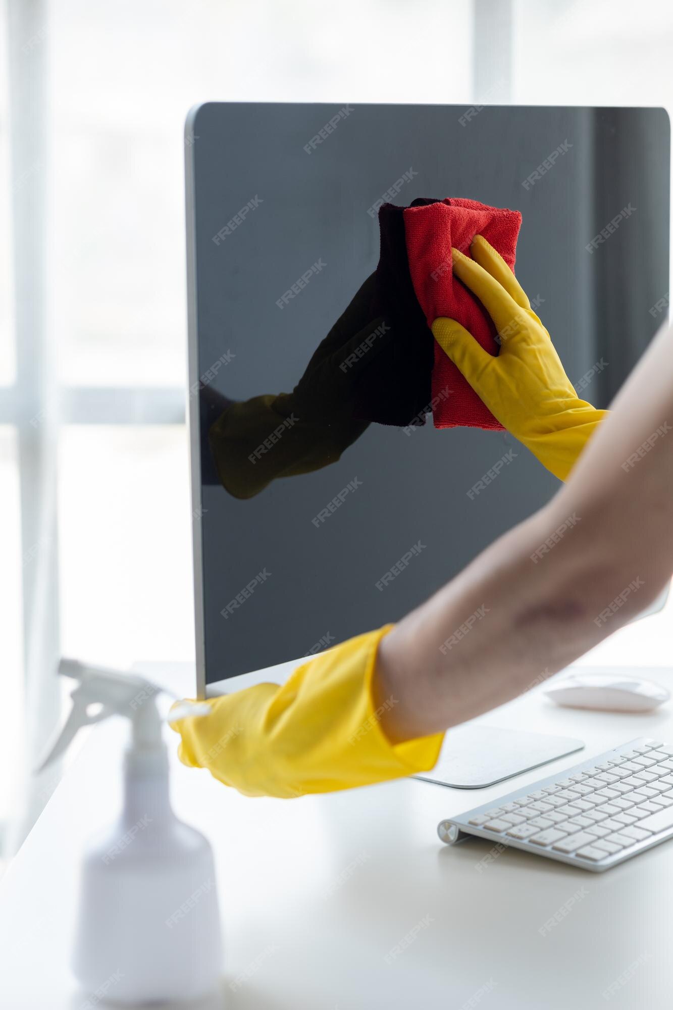 Premium Photo | Person cleaning room cleaning worker is using cloth to