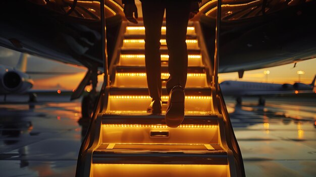 Person Climbing Stairs