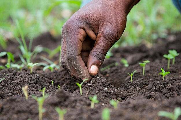 Person digging in dirt