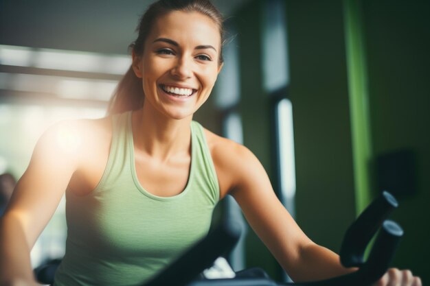 person doing exercise at gym fitness concept