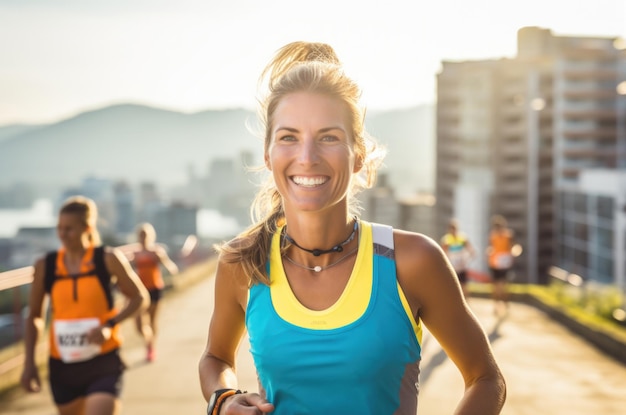 Photo person doing sport or fitness concept