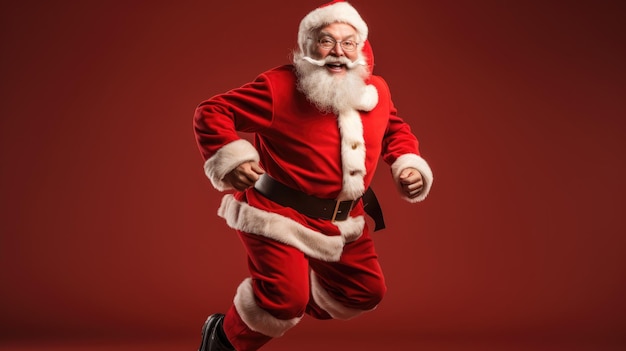 Foto una persona vestita da babbo natale