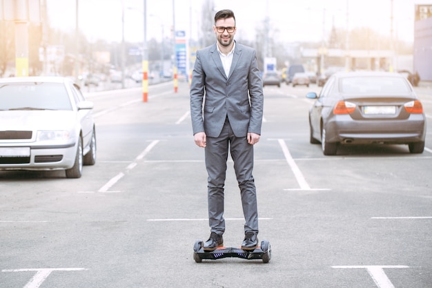 Person driving two wheel modern mode of transport