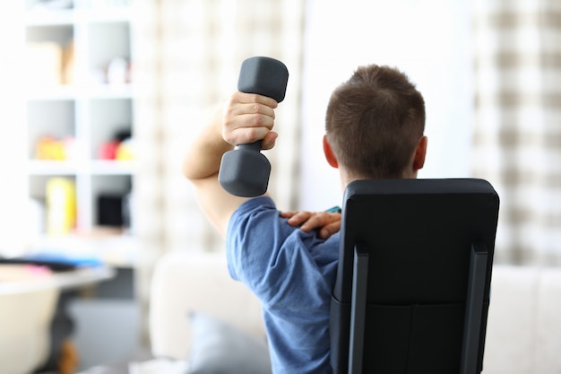 Person exercise in living room