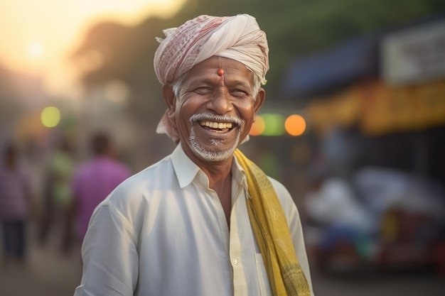 person in front of street food in IndiaGenerative Ai