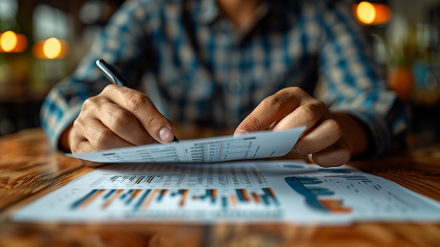 A Person Handing Over Financial Reports Wallpaper