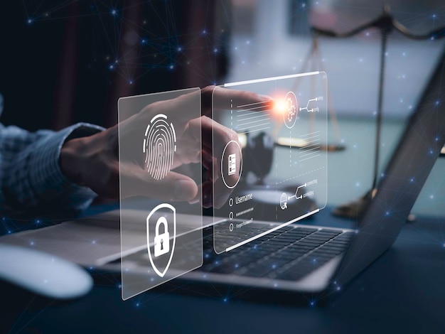 개인 정보 온라인 금융 거래를 보호하는 키 잠금 아이콘을 보유하고 있는 사람은 컴퓨터 네트워크 및 디지털 시스템에 대한 안전한 액세스를 제공합니다. 고객 데이터 보호 사이버 보안x9