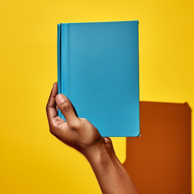 a person holding a blue book that says quot the blue book is open quot