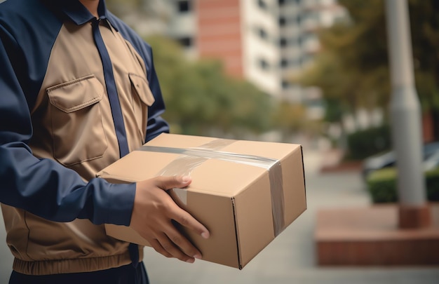 a person holding a box