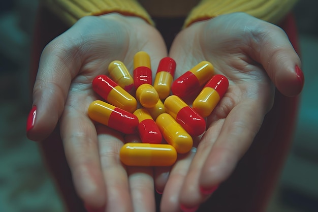 Person Holding Bunch of Pills