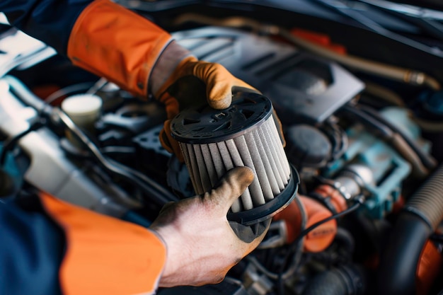 Person Holding Engine Air Filter