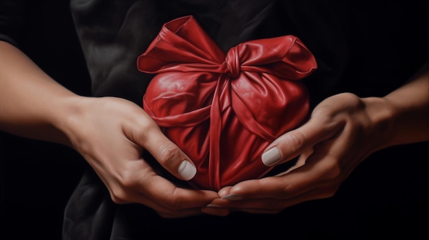 person holding a gift