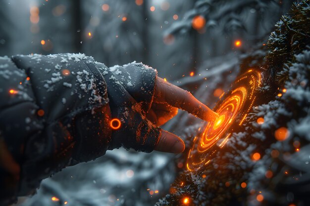 Person Holding Glowing Object