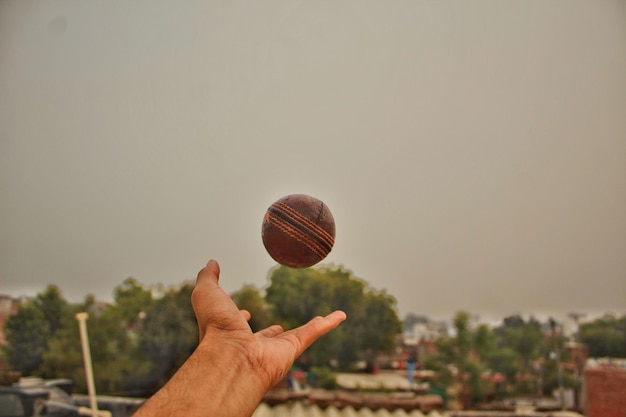 Foto persona che tiene la mano contro il cielo