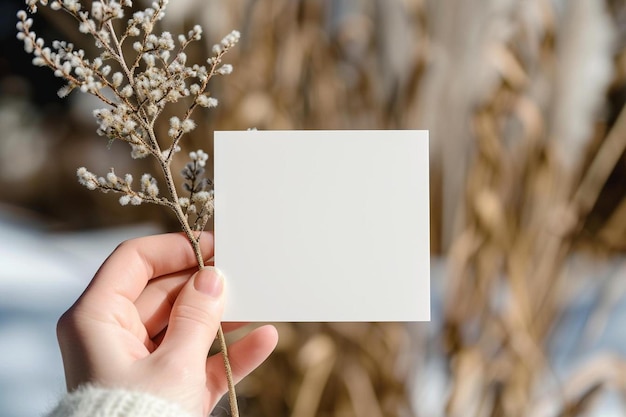 Foto una persona che tiene un pezzo di carta in mano