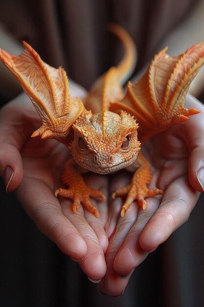 Person Holding Small Lizard