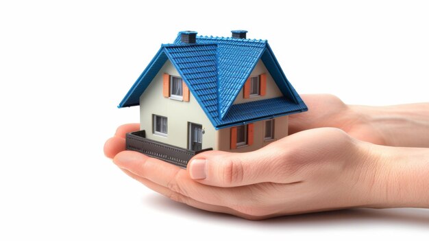 Person Holding Small Model House