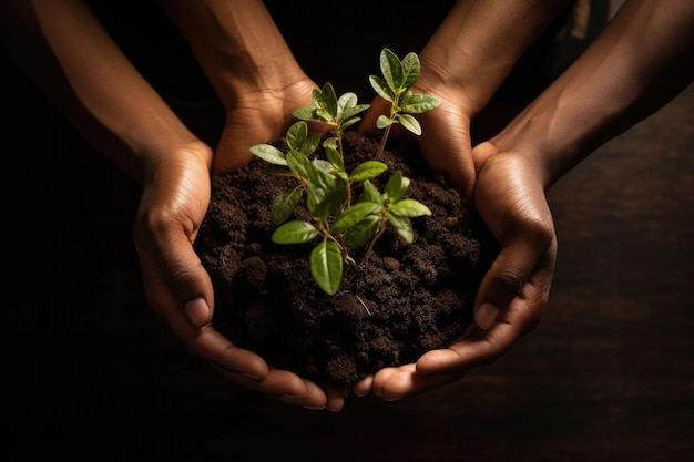 Person Holding Small Plant